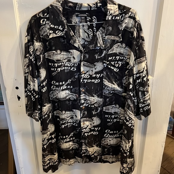 Men’s George Cars & Guitars, Rock’in & Roll’in Shirt - Picture 1 of 4